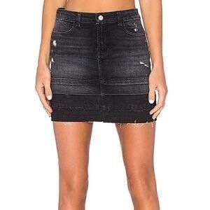 J Brand Skirt Women's w28 Mini Black Denim Distressed Grunge Punk Edgy Nightout